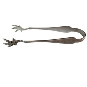 Holmes & Edwards Broadway Central New York Silver Plate Bird Claw Ice Tongs